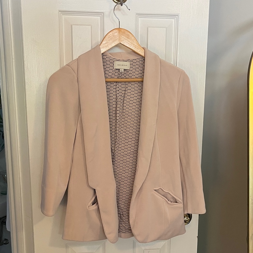 Skies Are Blue Light Pink Women's Blazer